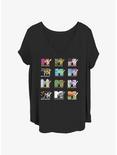 MTV Mini Logos Girls T-Shirt Plus Size, BLACK, hi-res