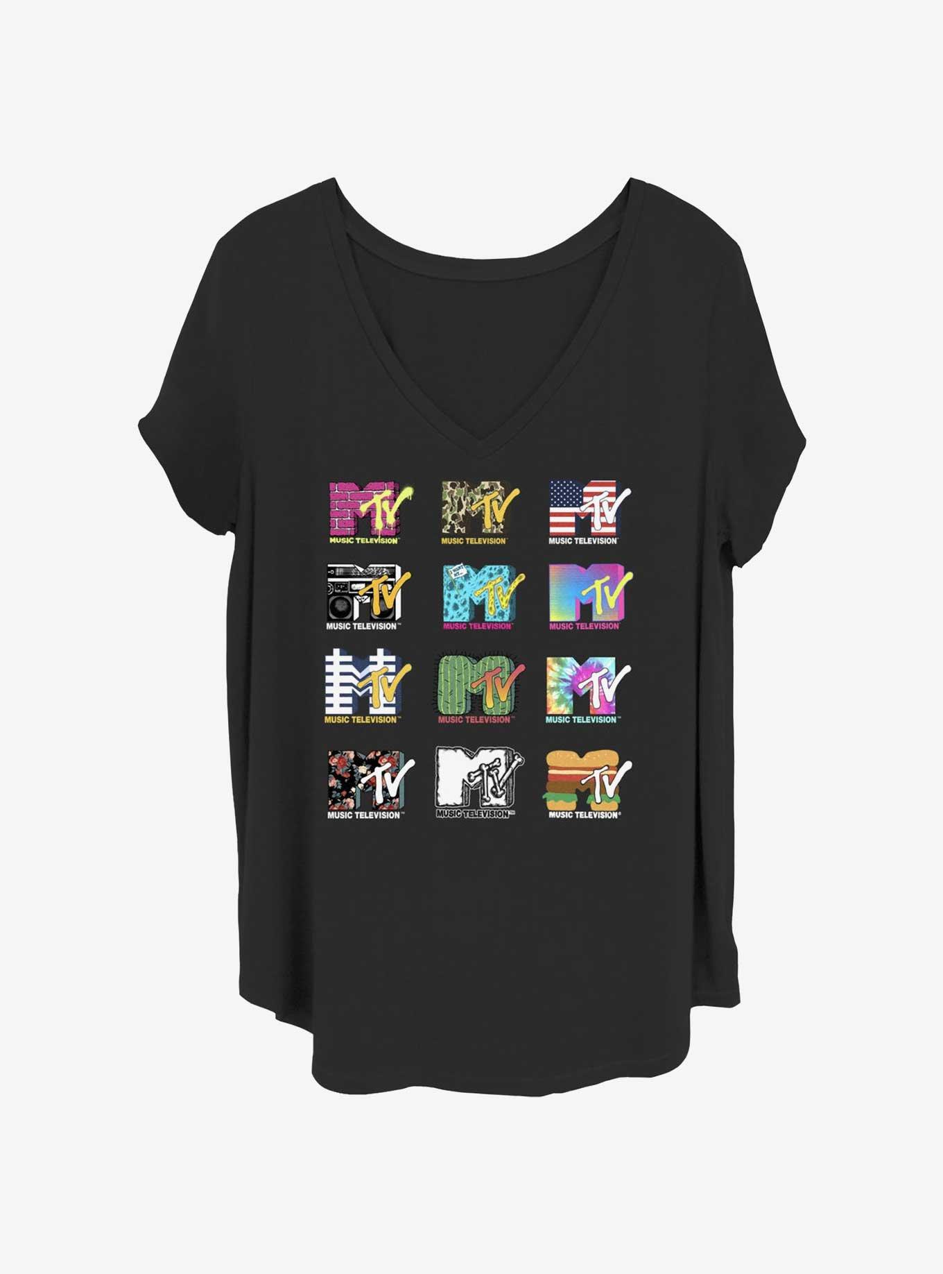 MTV Mini Logos Girls T-Shirt Plus Size, , hi-res