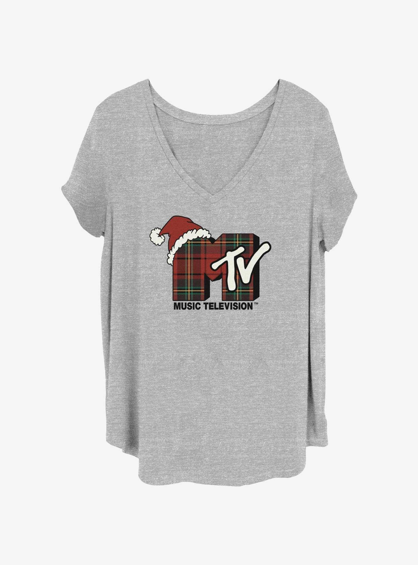 MTV Santa Hat Logo Girls T-Shirt Plus Size, , hi-res