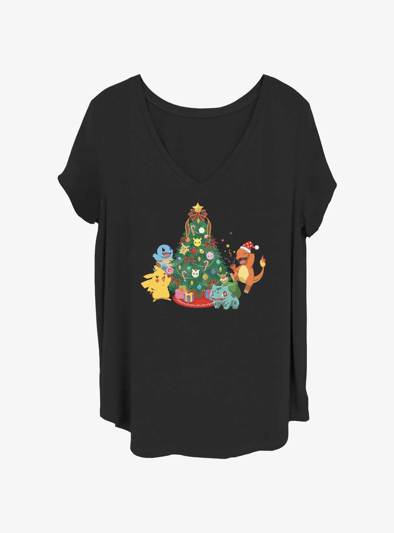 Pokemon Christmas Tree Girls T-Shirt Plus Size, , hi-res