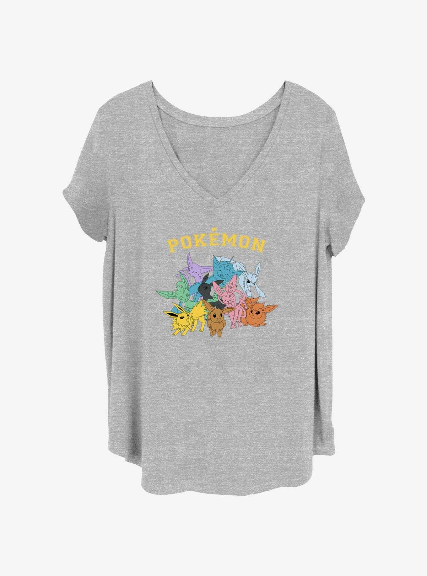 Pokemon Gotta Catch Eeveelutions Girls T-Shirt Plus Size