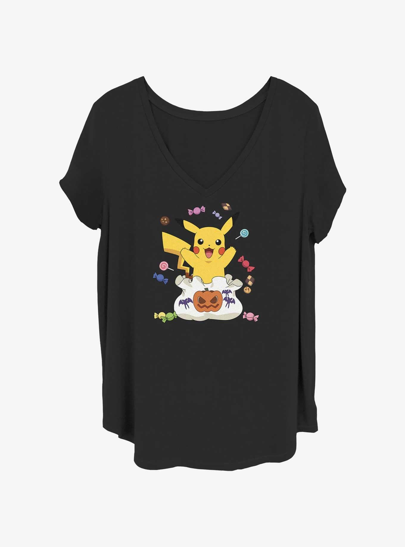 Pokemon Pikachu Candy Girls T-Shirt Plus Size, BLACK, hi-res