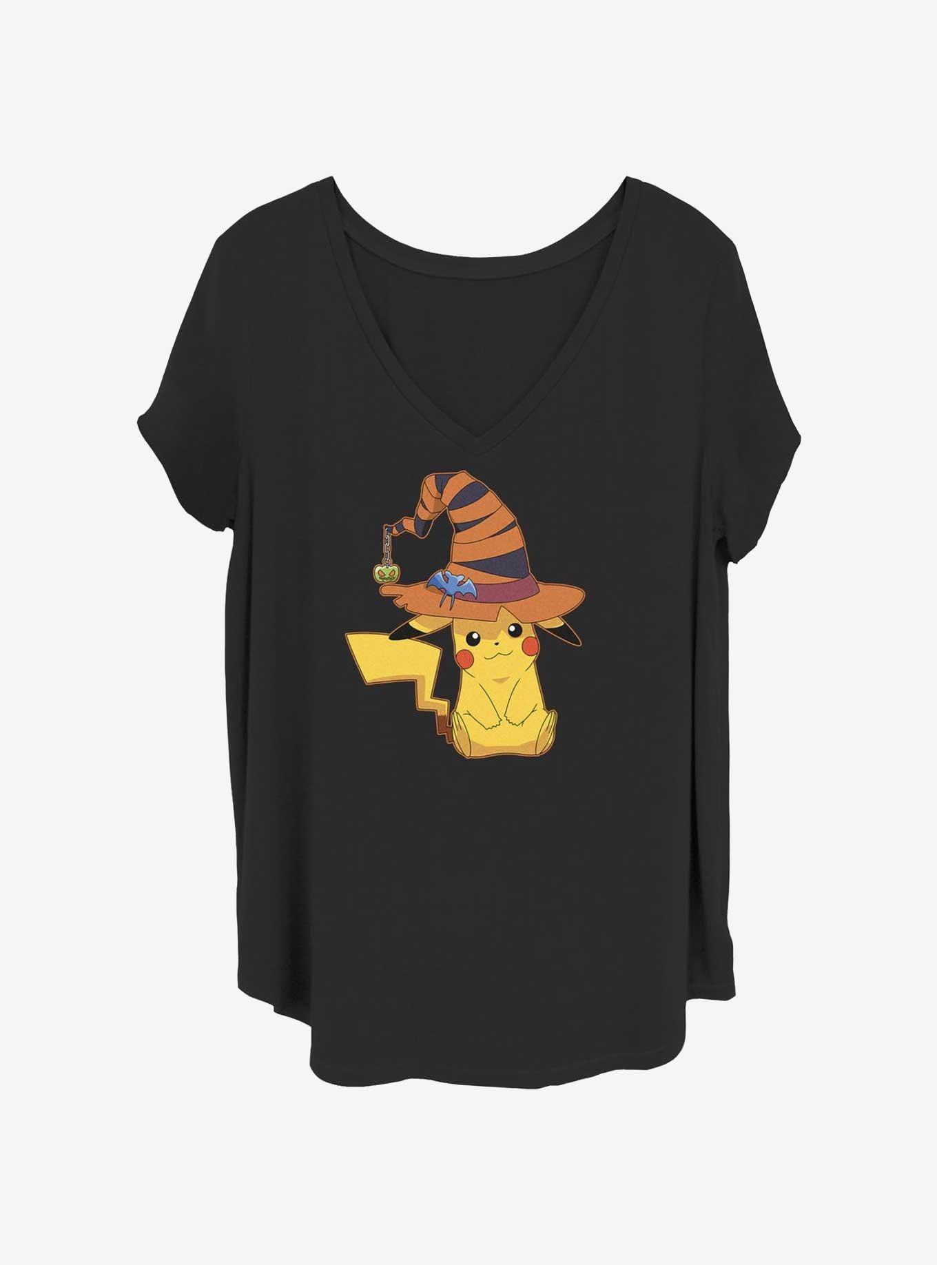 Pokemon Pikachu Witch Girls T-Shirt Plus Size, BLACK, hi-res
