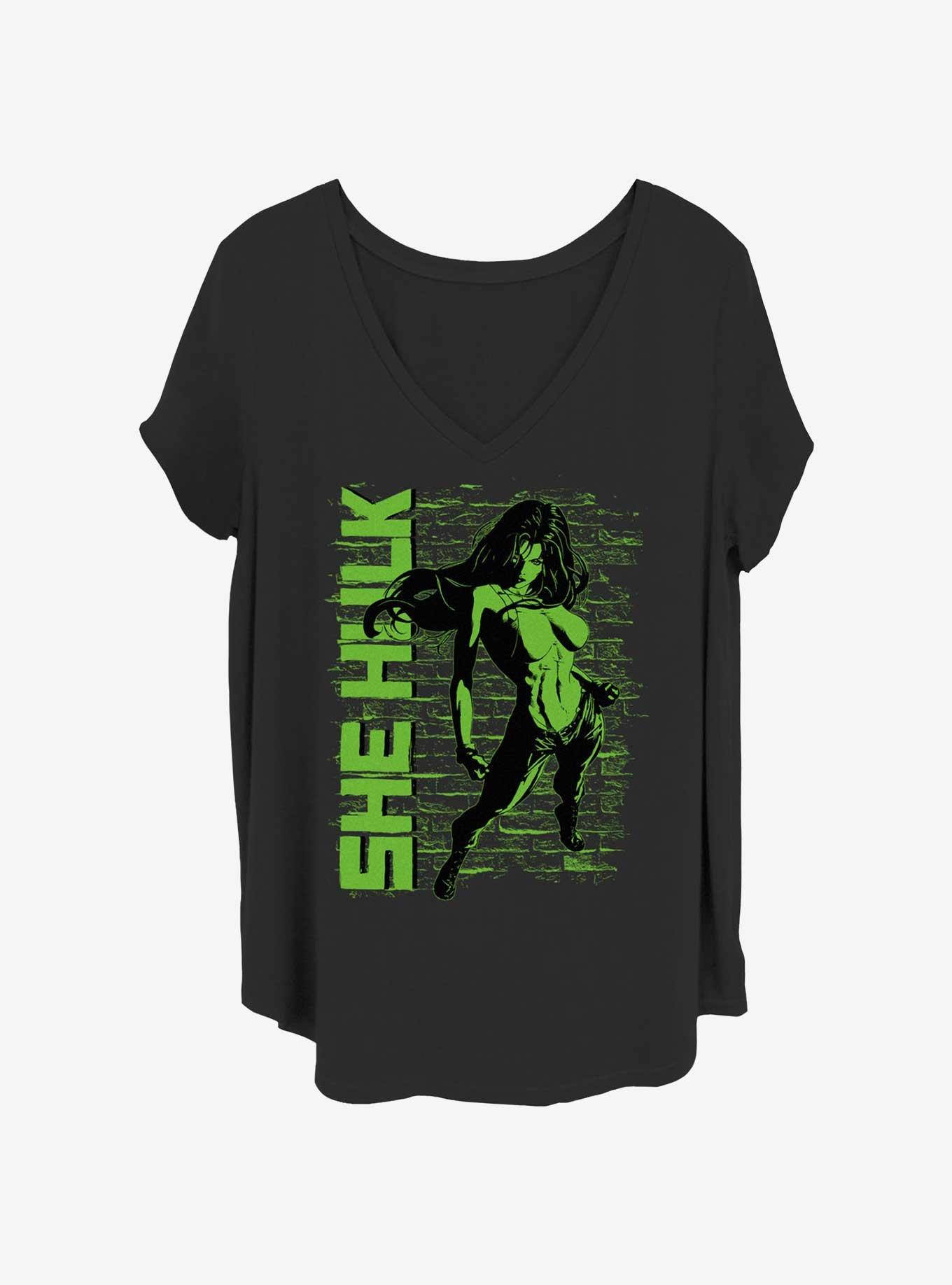 Marvel She-Hulk Green Serene Girls T-Shirt Plus Size - BLACK | Hot