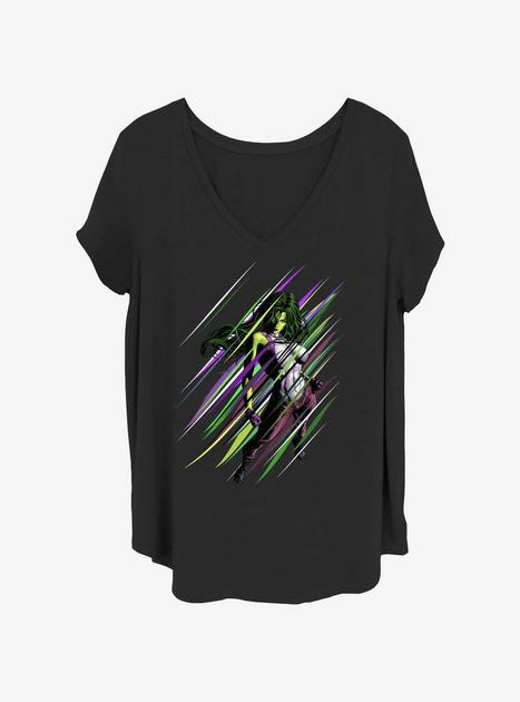 Marvel She-Hulk Sensational Hulk Girls T-Shirt Plus Size - BLACK | Hot ...
