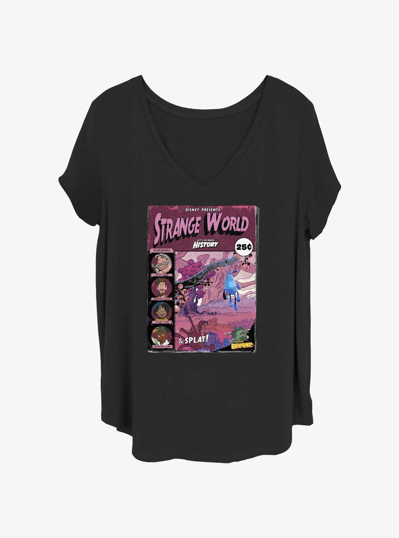 Disney Strange World Adventures Comic Cover Girls T-Shirt Plus