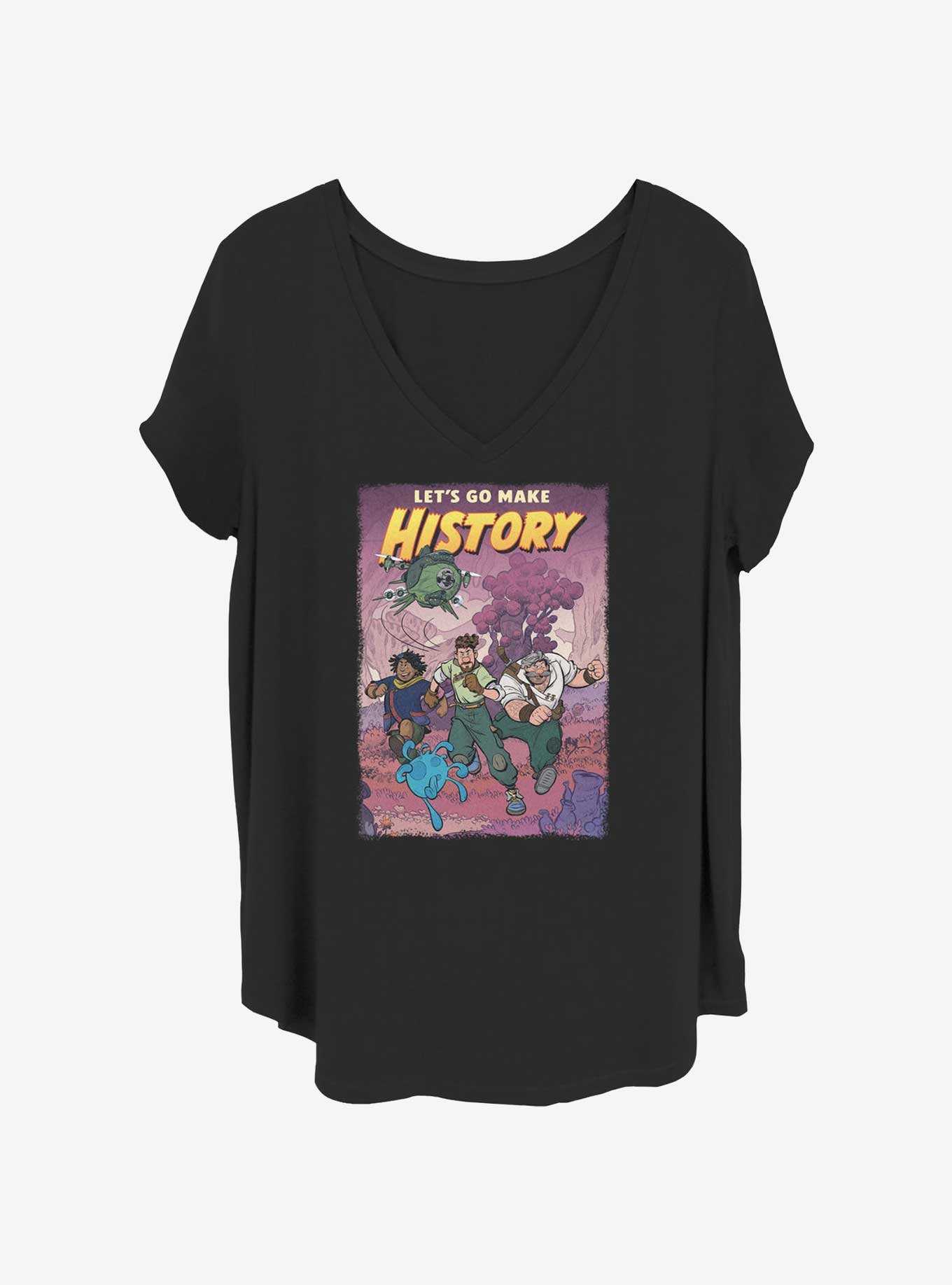 Disney Strange World Go Make History Girls T-Shirt Plus Size, , hi-res