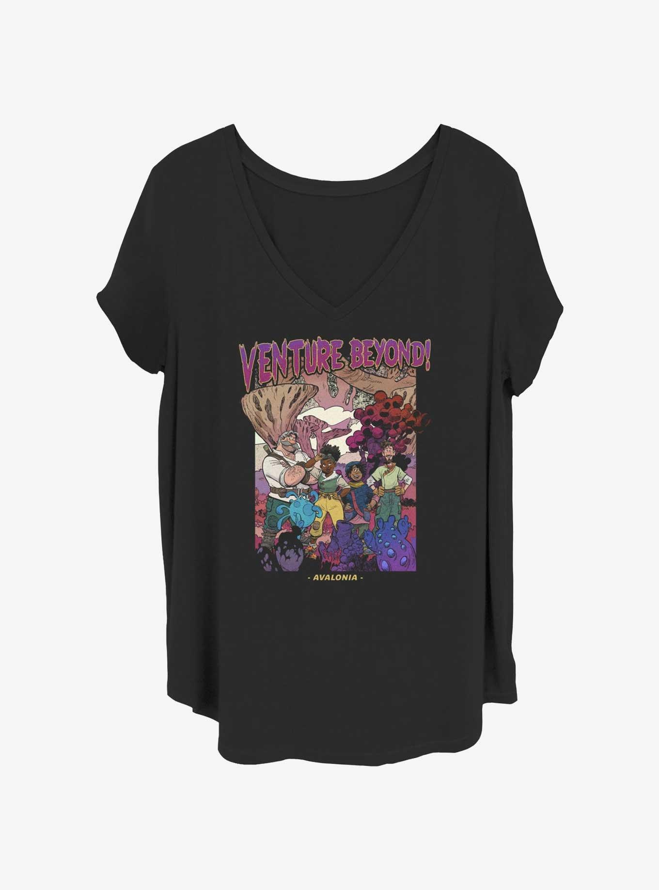 Disney Strange World Venture Beyond Girls T-Shirt Plus Size, BLACK, hi-res