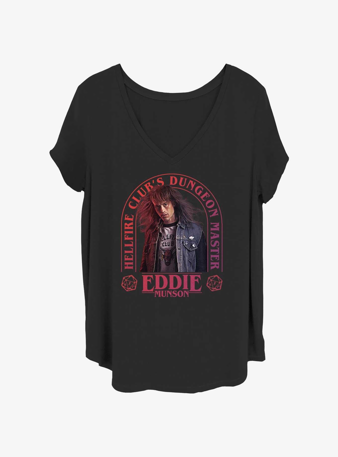 Stranger Things Dungeon Master Eddie Munson Girls T-Shirt Plus Size, BLACK, hi-res