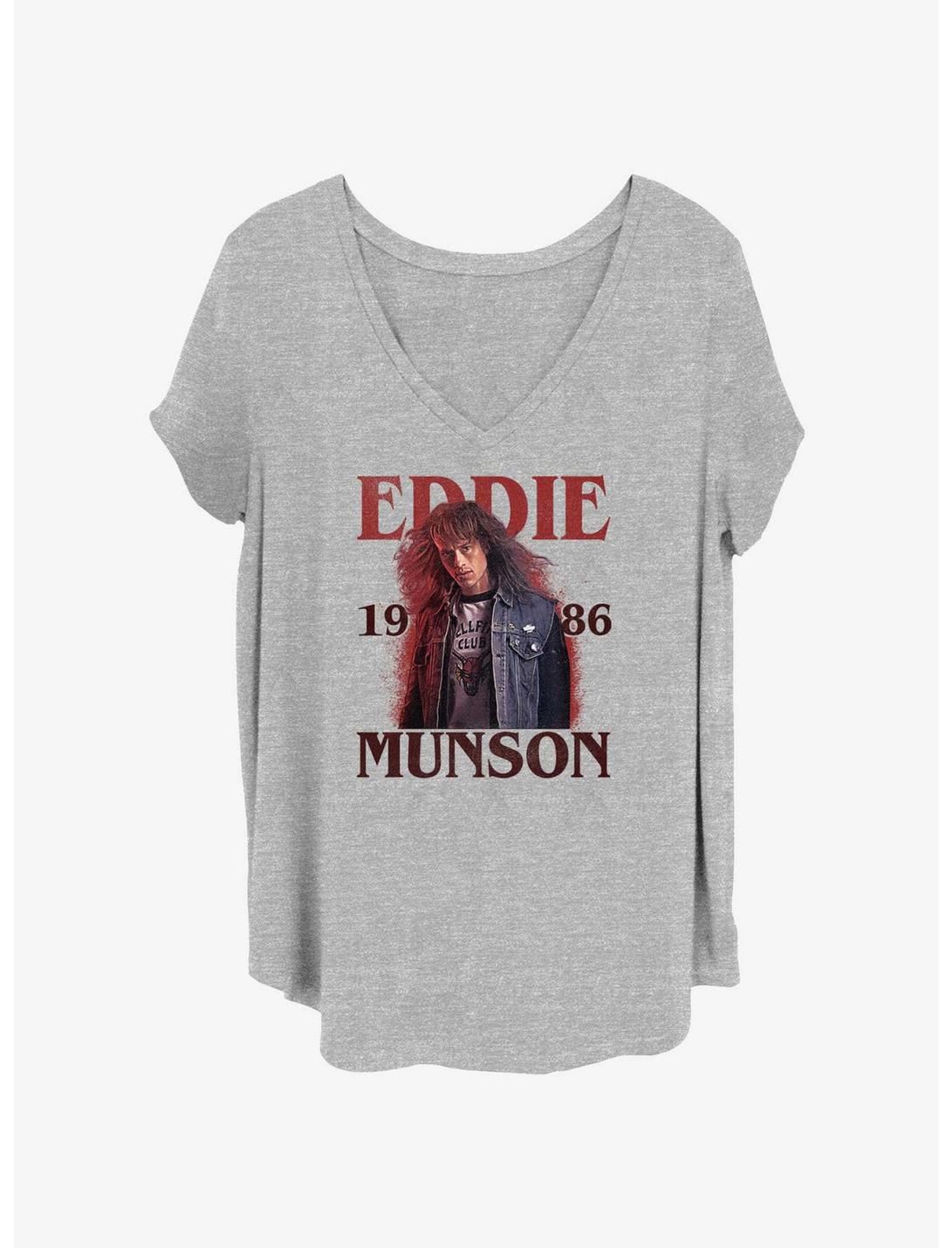 Stranger Things Eddie Munson Girls T-Shirt Plus Size, HEATHER GR, hi-res
