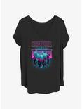 Stranger Things Neon Group Girls T-Shirt Plus Size, BLACK, hi-res