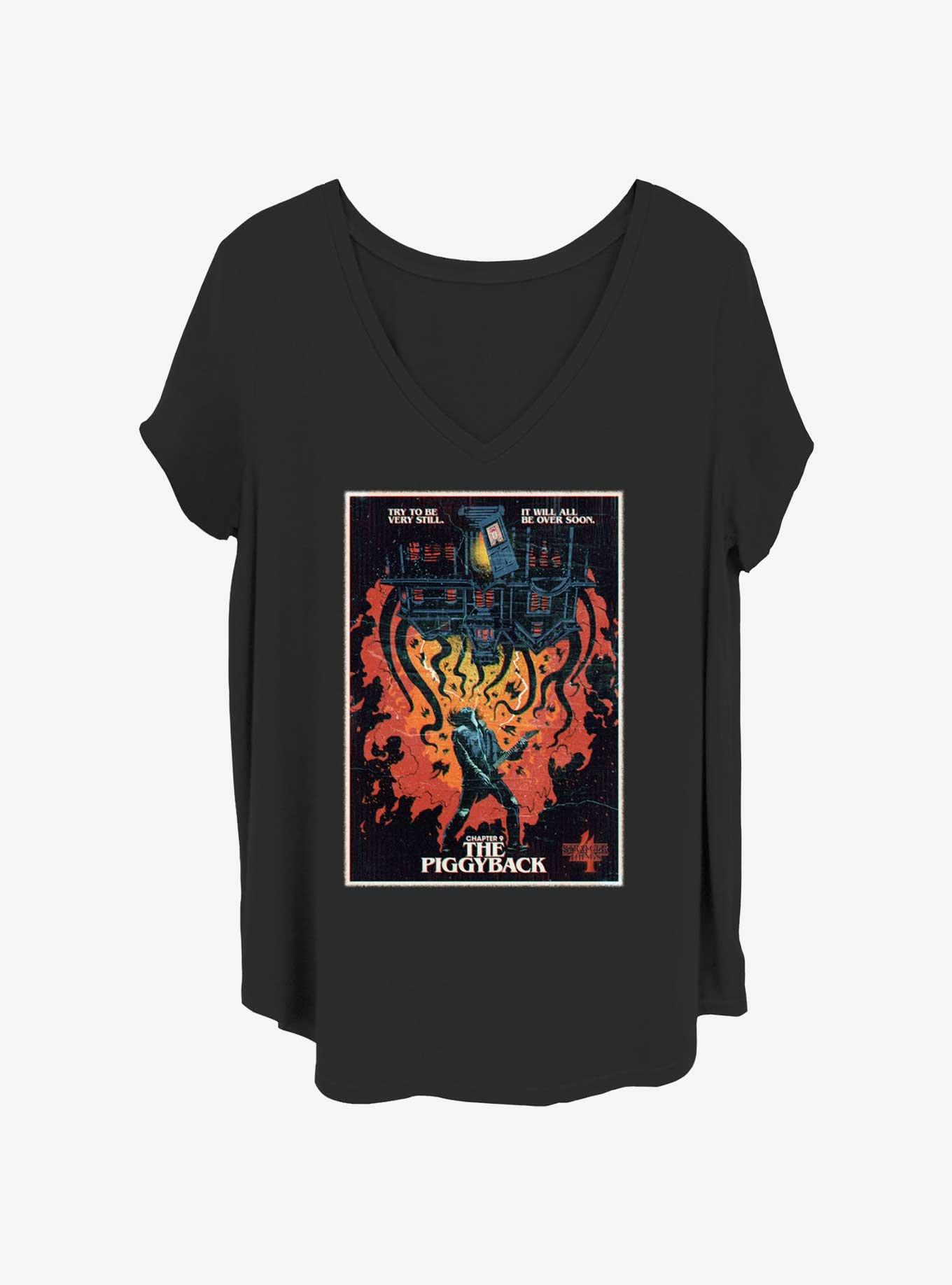 Stranger Things x Butcher Billy The Piggyback Girls T-Shirt Plus Size, BLACK, hi-res