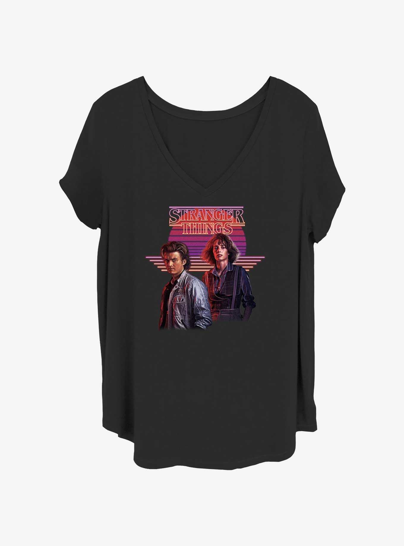 Stranger Things Steve & Robin Girls T-Shirt Plus Size, , hi-res
