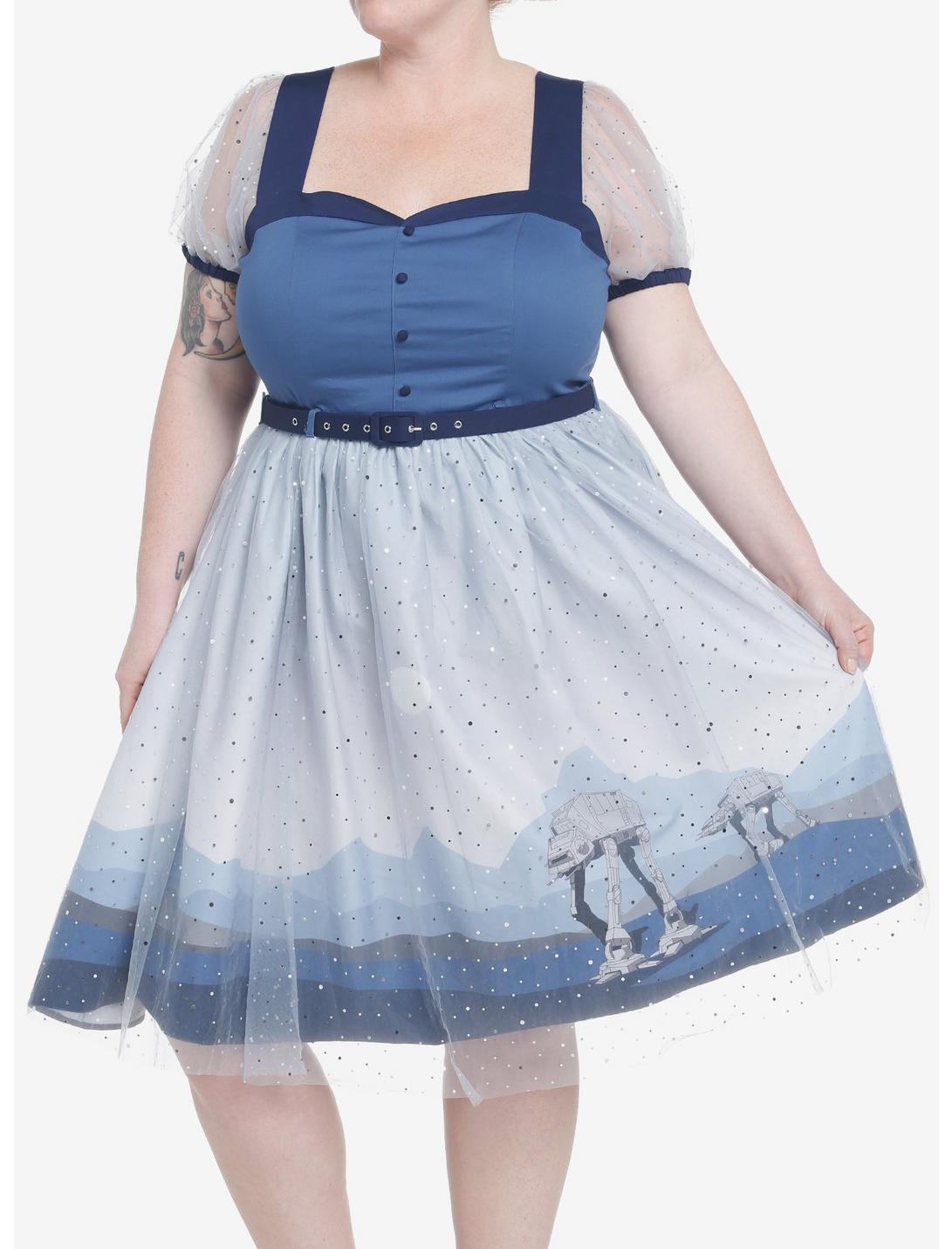 Her Universe Star Wars AT-AT Mesh Retro Dress Plus Size Her Universe Exclusive, MULTI, hi-res
