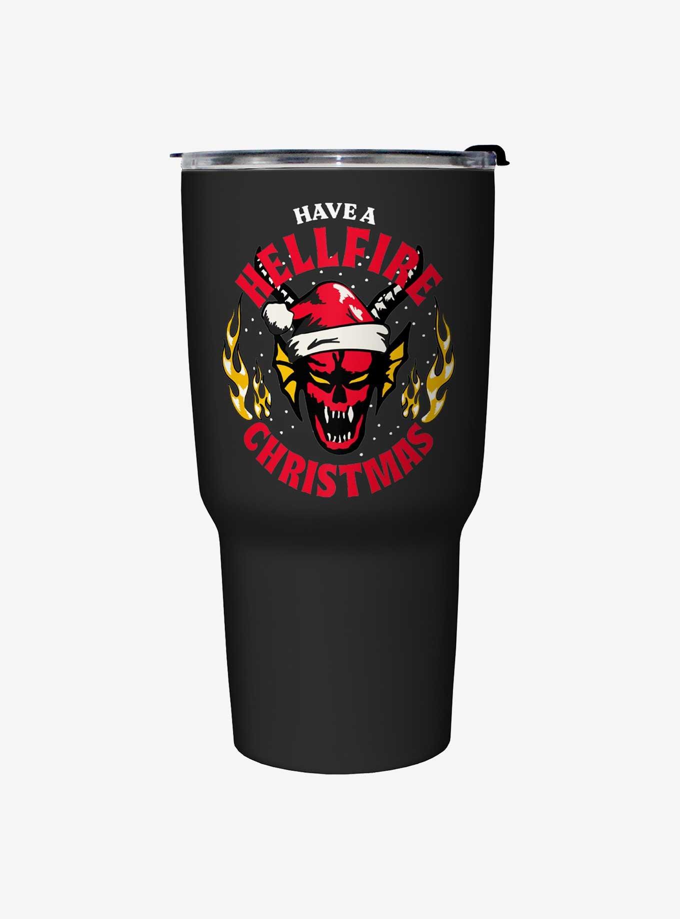 Stranger Things Have A Hellfire Christmas Travel Mug, , hi-res