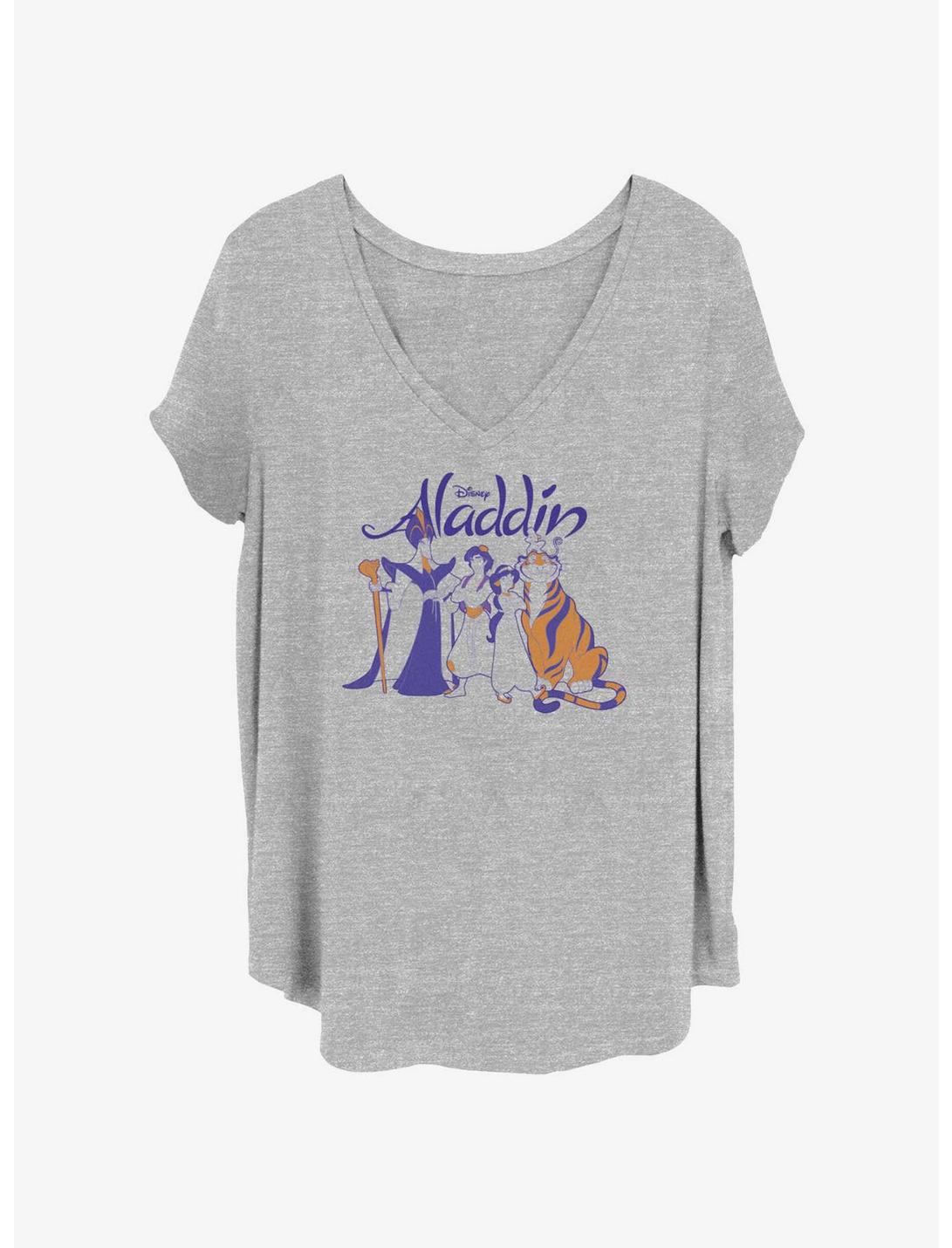 Disney Aladdin Agrabah Group Girls T-Shirt Plus Size, HEATHER GR, hi-res