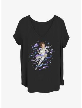 Star Wars Anime Style Princess Leia Girls T-Shirt Plus Size, , hi-res
