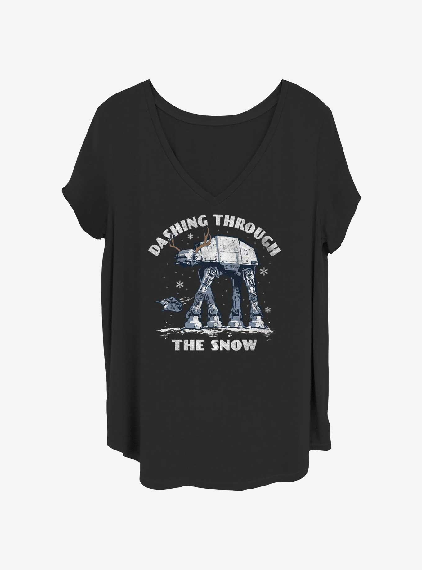 Star Wars AT-AT Dashing Through The Snow Girls T-Shirt Plus Size, , hi-res