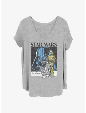 Star Wars Vader and the Droids Poster Girls T-Shirt Plus Size, , hi-res