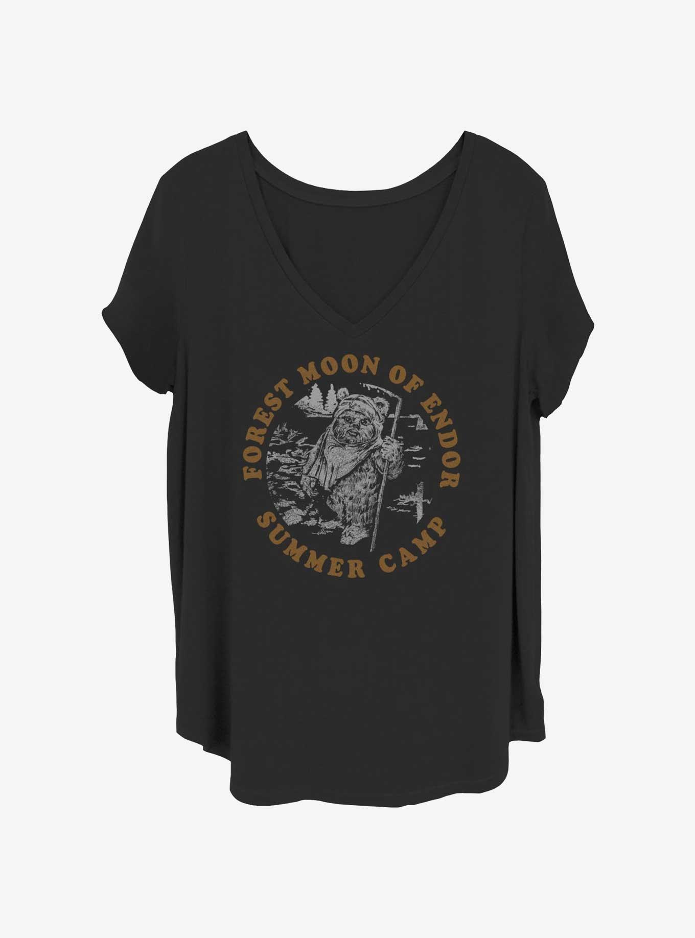Star Wars Ewok Forest Moon of Endor Girls T-Shirt Plus Size, BLACK, hi-res