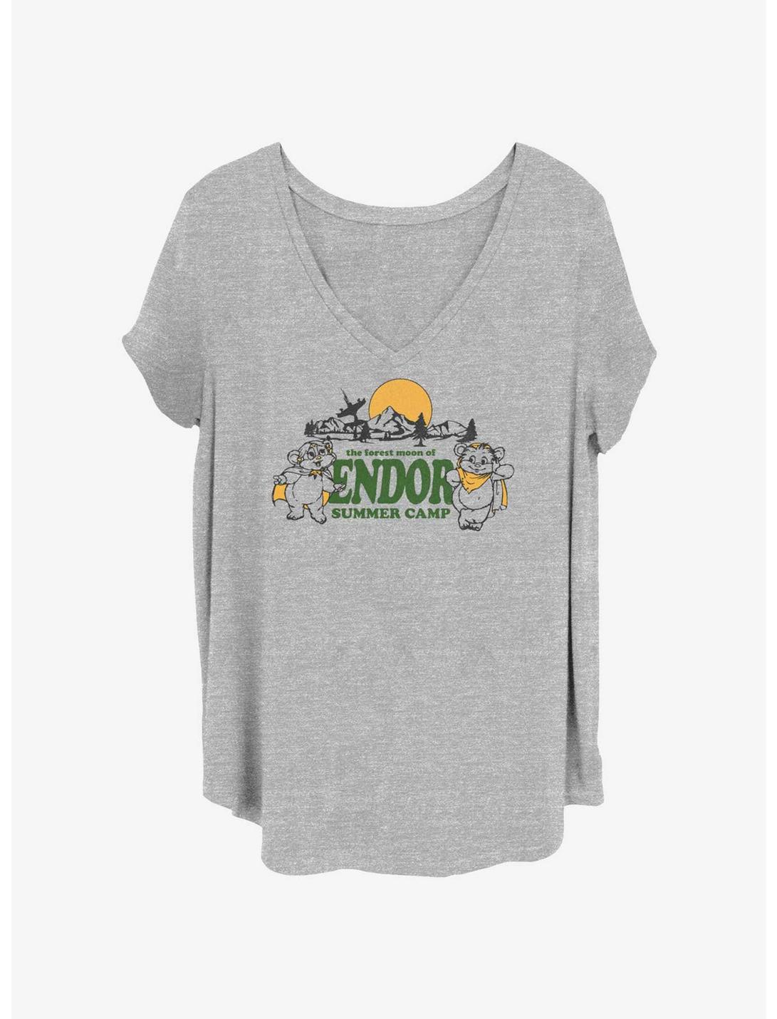Star Wars Ewoks Endor Forest Summer Camp Girls T-Shirt Plus Size, HEATHER GR, hi-res