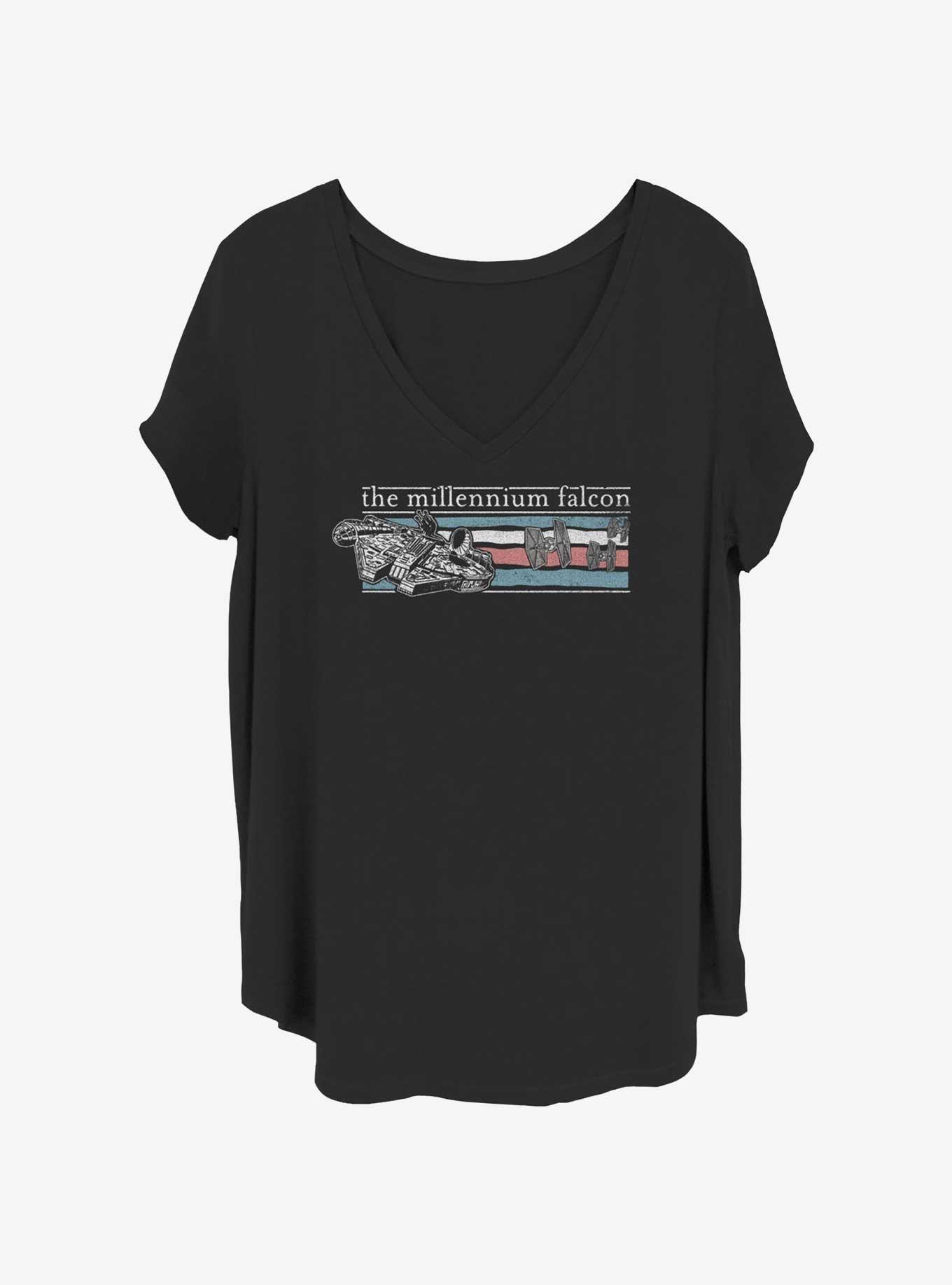 Star Wars Falcon Trails Girls T-Shirt Plus Size, BLACK, hi-res