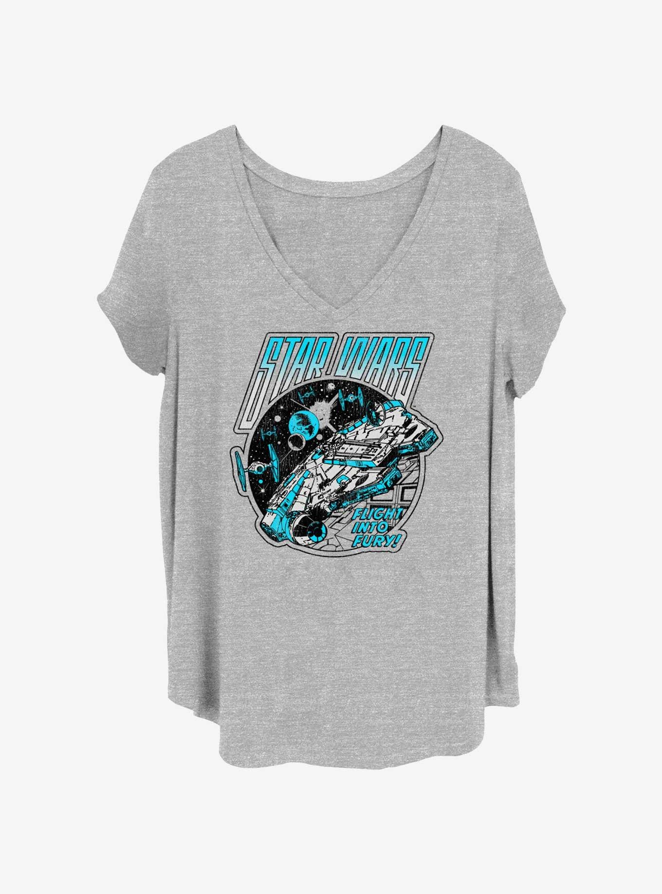 Star Wars Fight or Flight Girls T-Shirt Plus Size, HEATHER GR, hi-res