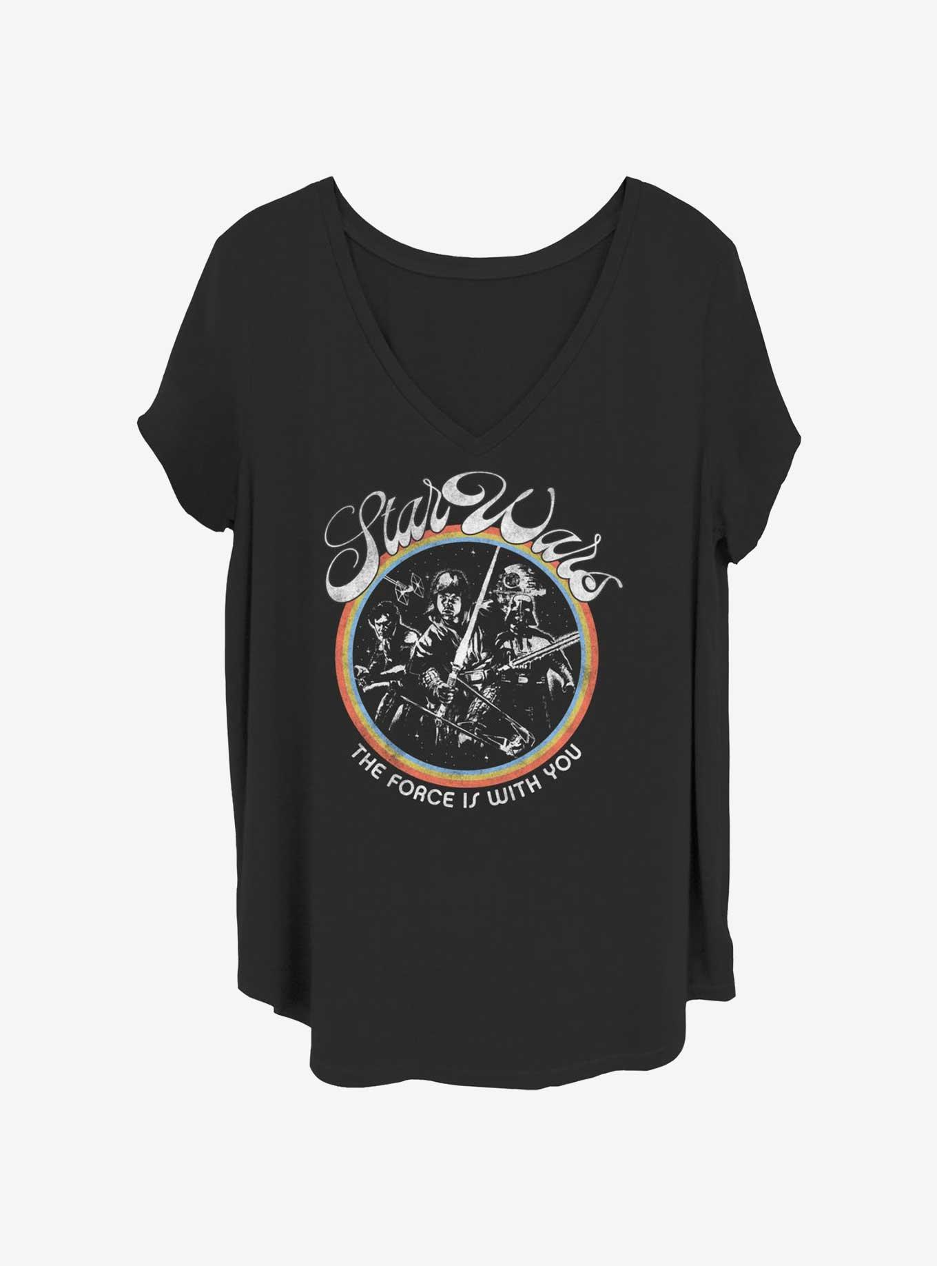 Star Wars The Force Is With You Logo Girls T-Shirt Plus Size, , hi-res