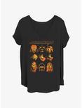 Star Wars Halloween Heads Girls T-Shirt Plus Size, BLACK, hi-res