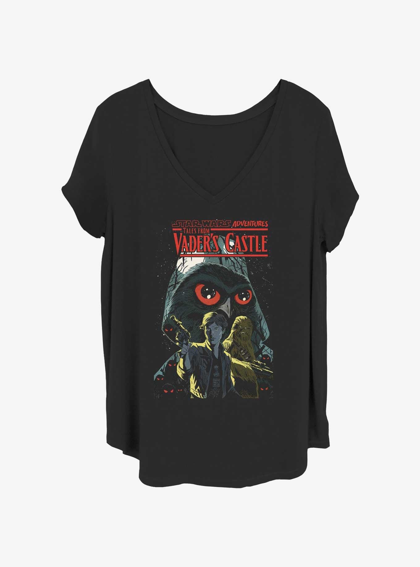 Star Wars Han Solo Vader's Castle Girls T-Shirt Plus Size, BLACK, hi-res