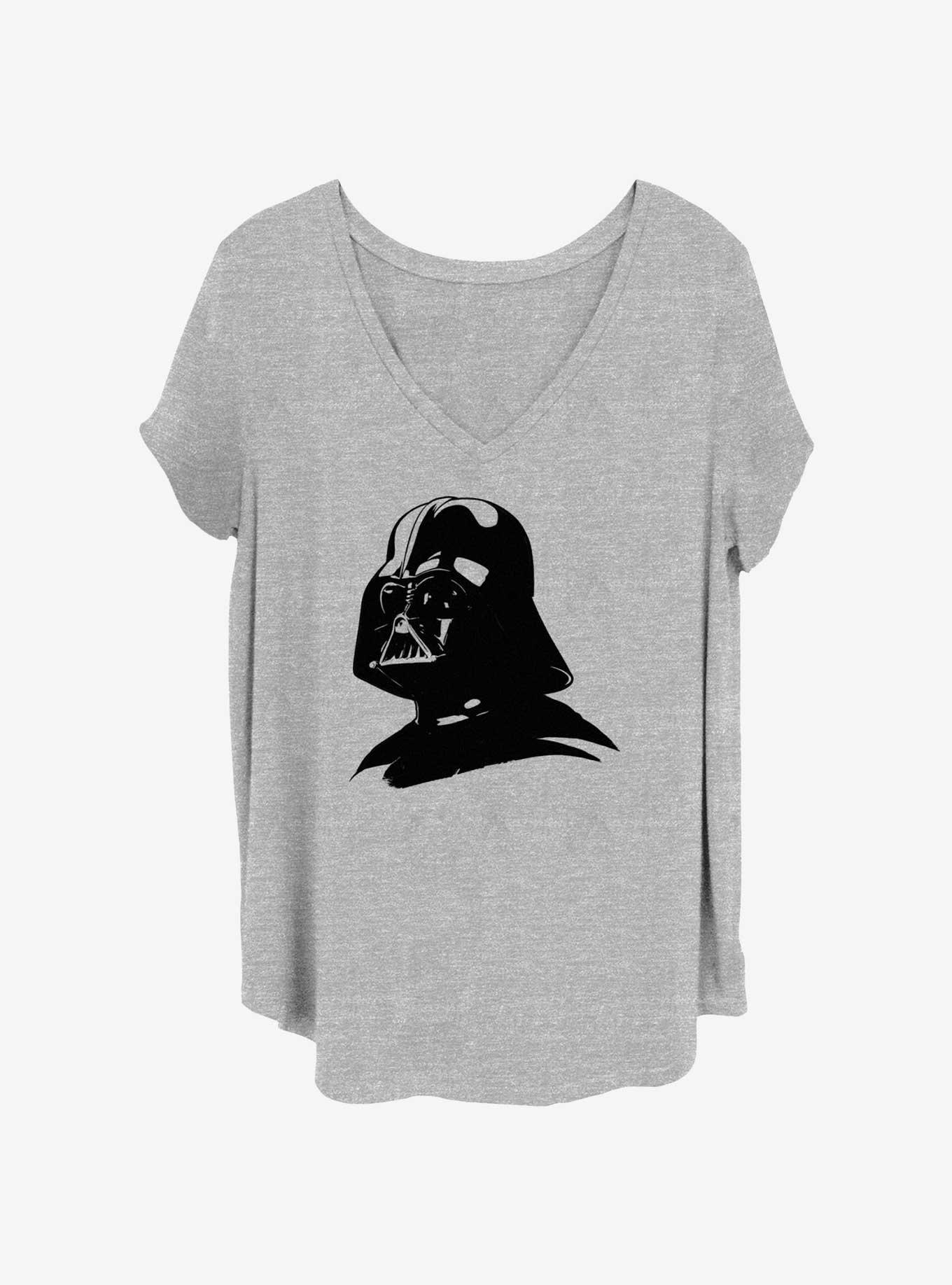 Star Wars Darth Vader Helmet Portrait Girls T-Shirt Plus Size, HEATHER GR, hi-res