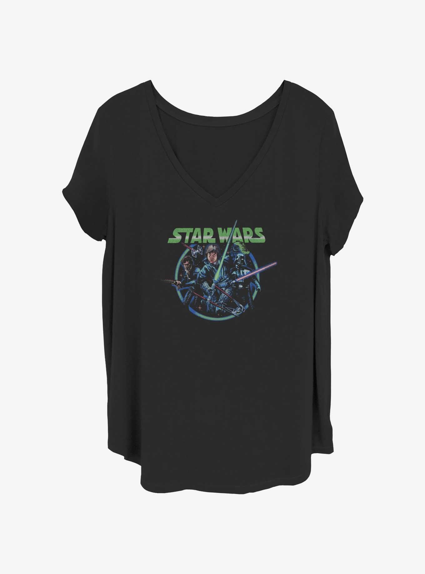 Star Wars Retro Group Girls T-Shirt Plus