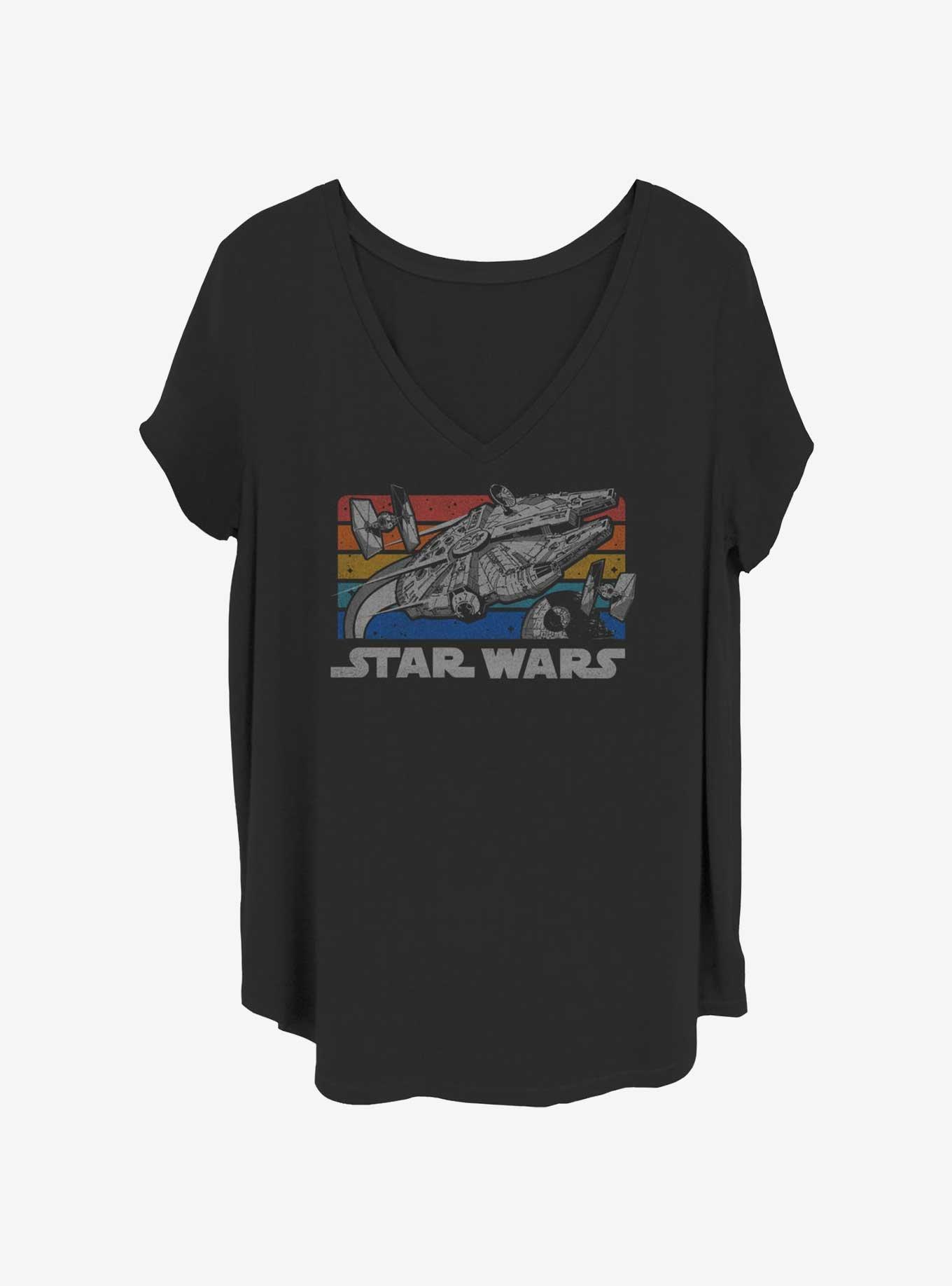 Star Wars Sunset Star Wars Girls T-Shirt Plus Size, BLACK, hi-res