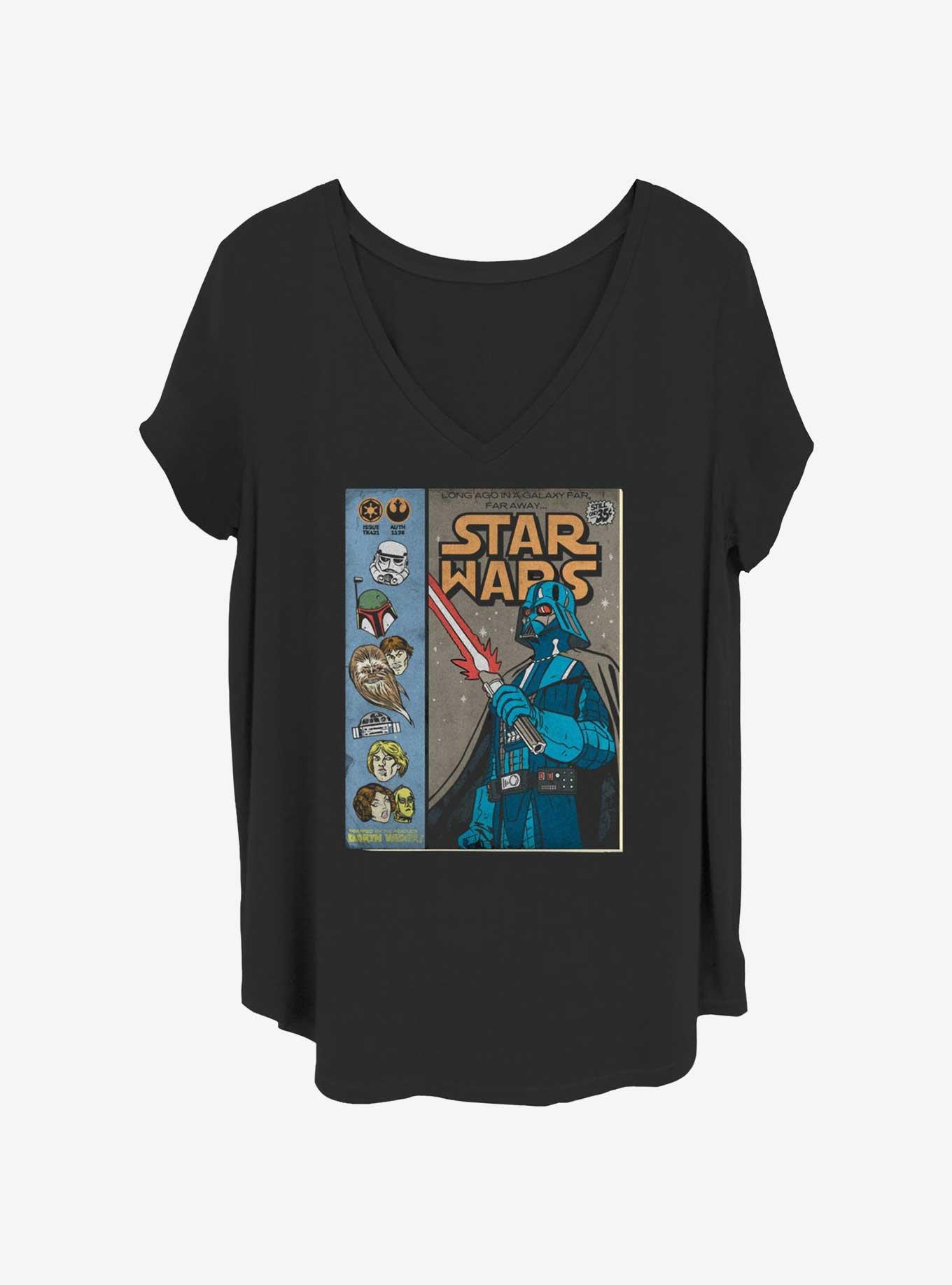 Star Wars Darth Vader Comic Cover Girls T-Shirt Plus Size, , hi-res