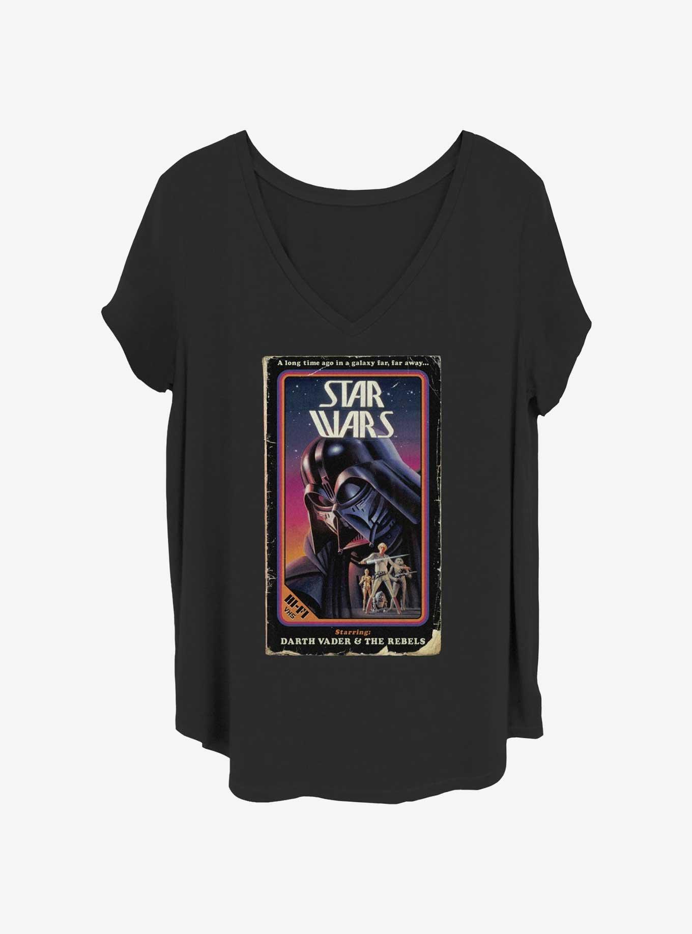 Star Wars VHS Vader Girls T-Shirt Plus Size, BLACK, hi-res