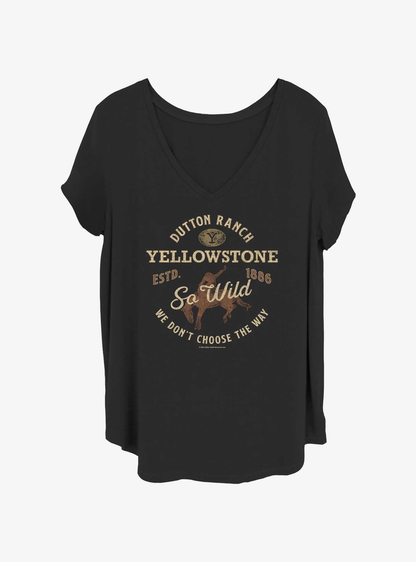Yellowstone Dutton Label Girls T-Shirt Plus Size, BLACK, hi-res
