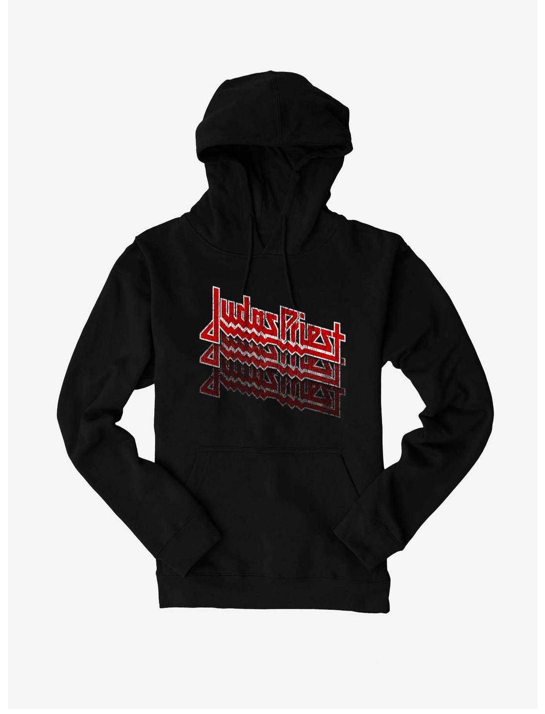 Judas Priest Layered Logo Hoodie, BLACK, hi-res