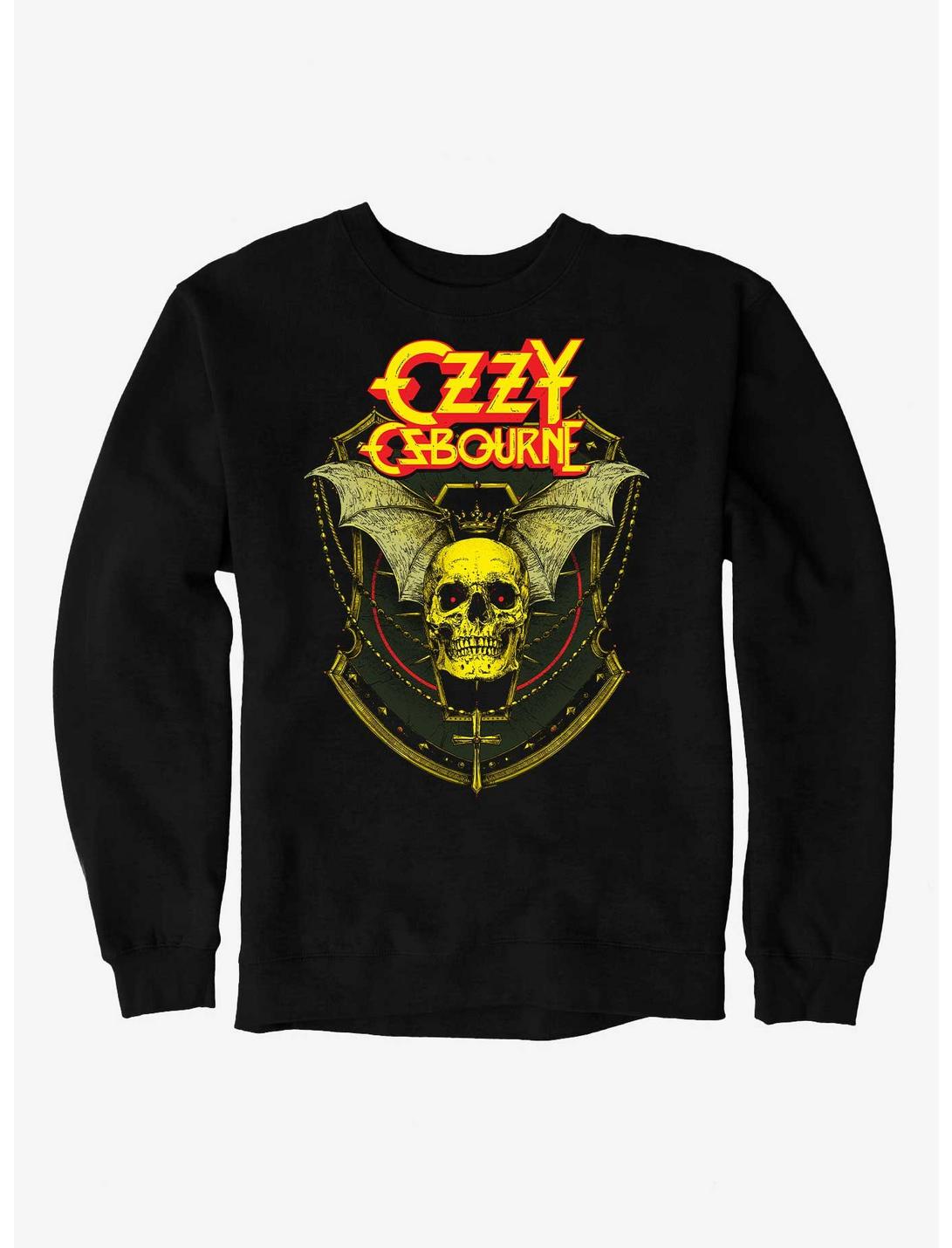 Ozzy Osbourne Winged Skull Sweatshirt, BLACK, hi-res