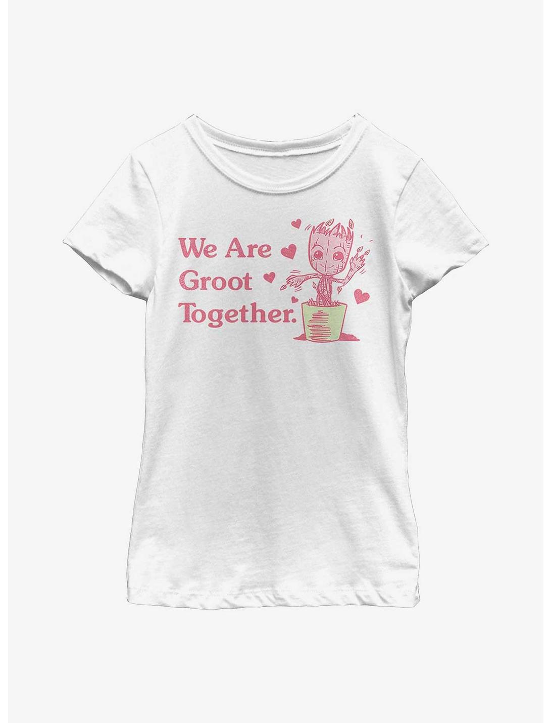 Marvel Guardians of the Galaxy We Are Groot Together Youth Girls T-Shirt, WHITE, hi-res