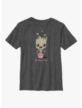 Plus Size Marvel Guardians of the Galaxy Baby Groot Let Love Grow Youth T-Shirt, , hi-res