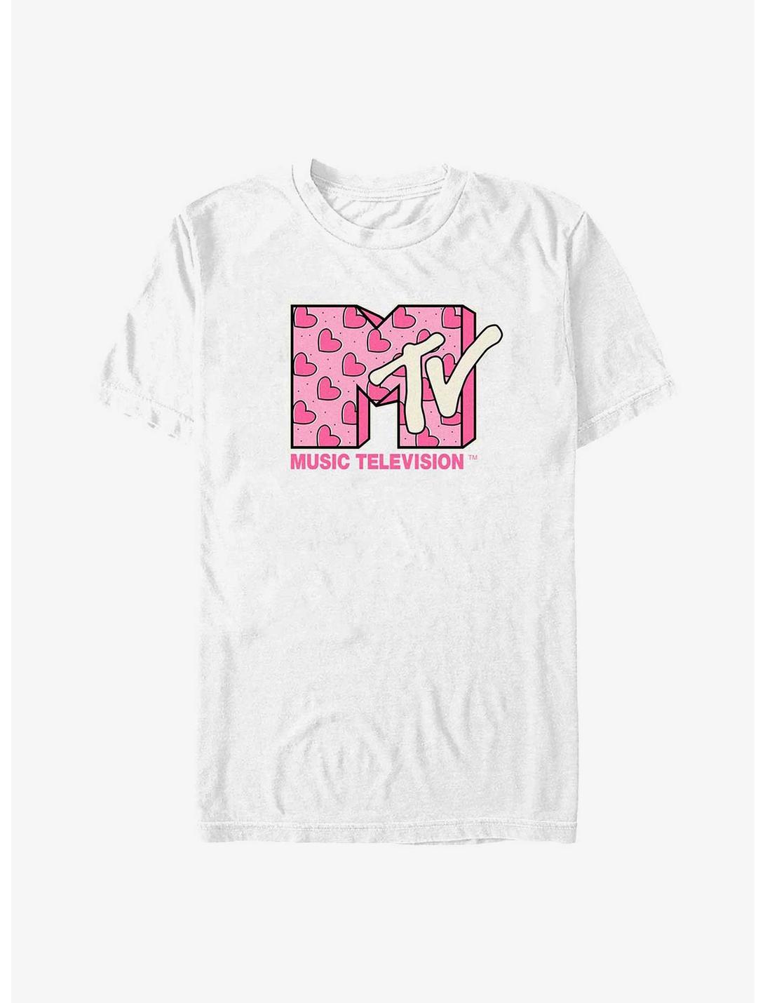 MTV Heart Logo T-Shirt, WHITE, hi-res