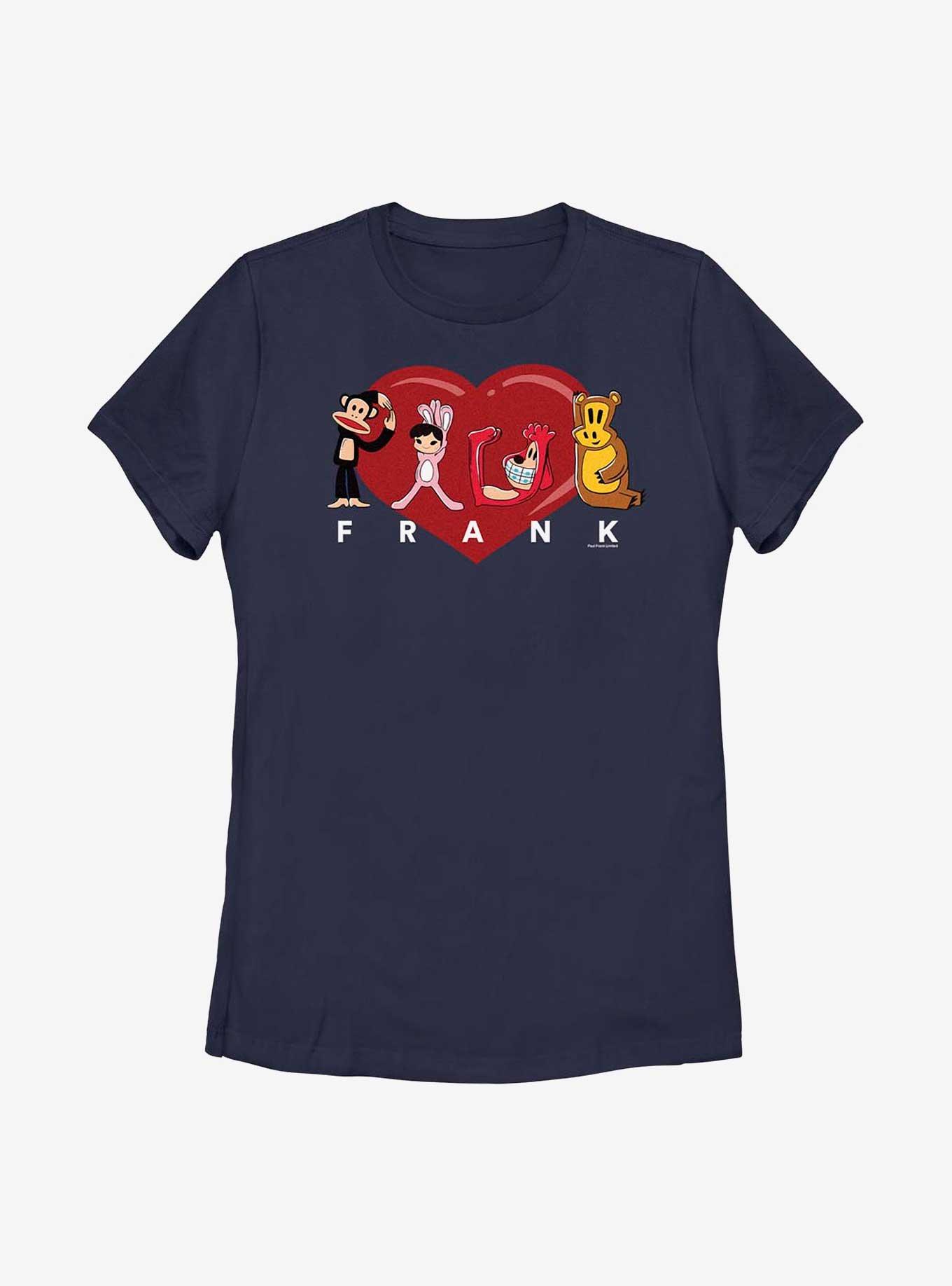 Paul Frank Love Frank Characters Womens T-Shirt, NAVY, hi-res