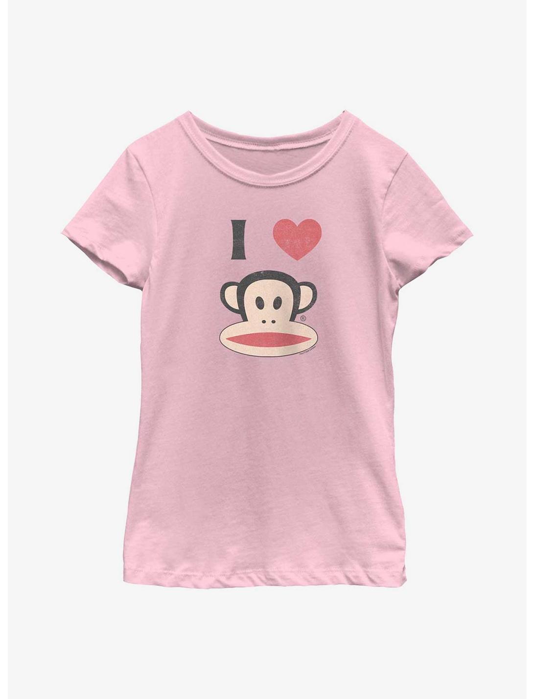 Paul Frank I Heart Monkey Youth Girls T-Shirt, PINK, hi-res