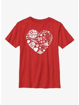 Star Wars Heart Ships Icons Youth T-Shirt, , hi-res