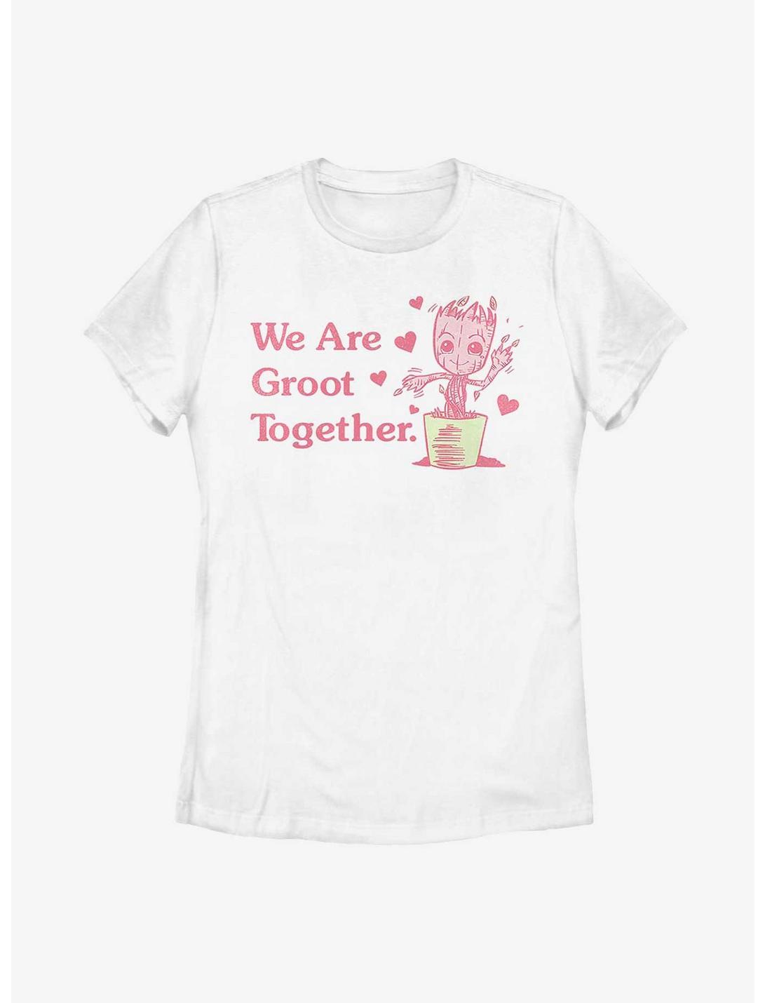 Marvel Guardians of the Galaxy We Are Groot Together Womens T-Shirt, WHITE, hi-res