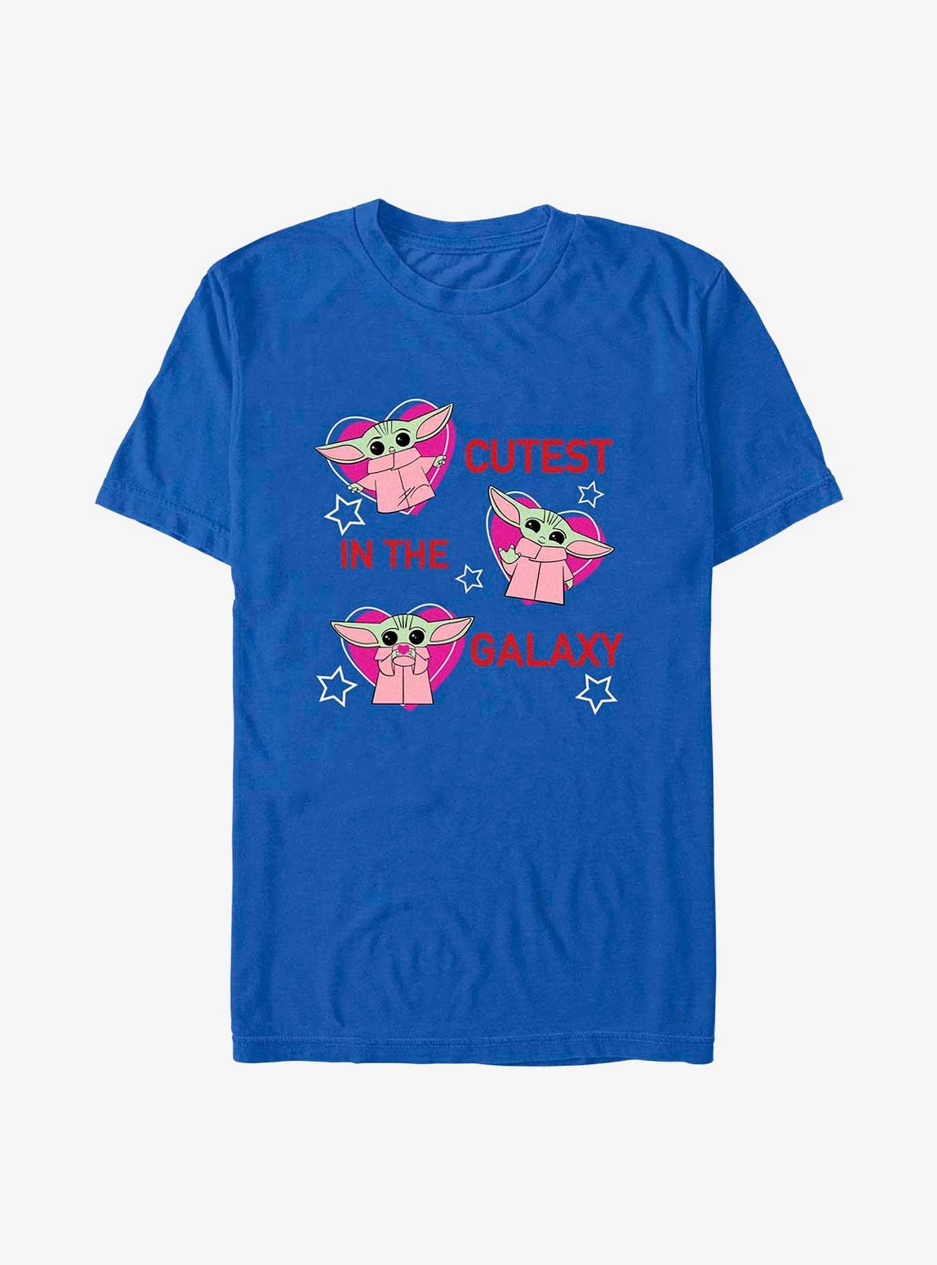 Star Wars The Mandalorian Grogu Cutest Valentine in the Galaxy T-Shirt, ROYAL, hi-res