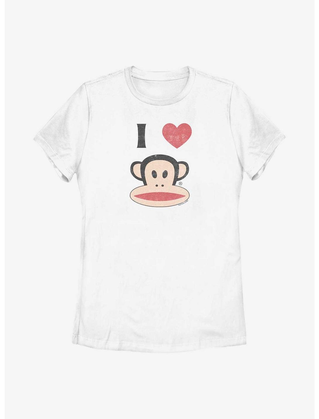 Paul Frank I Heart Monkey Womens T-Shirt, WHITE, hi-res