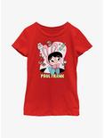 Paul Frank Bunny Girl Valentine Youth Girls T-Shirt, RED, hi-res