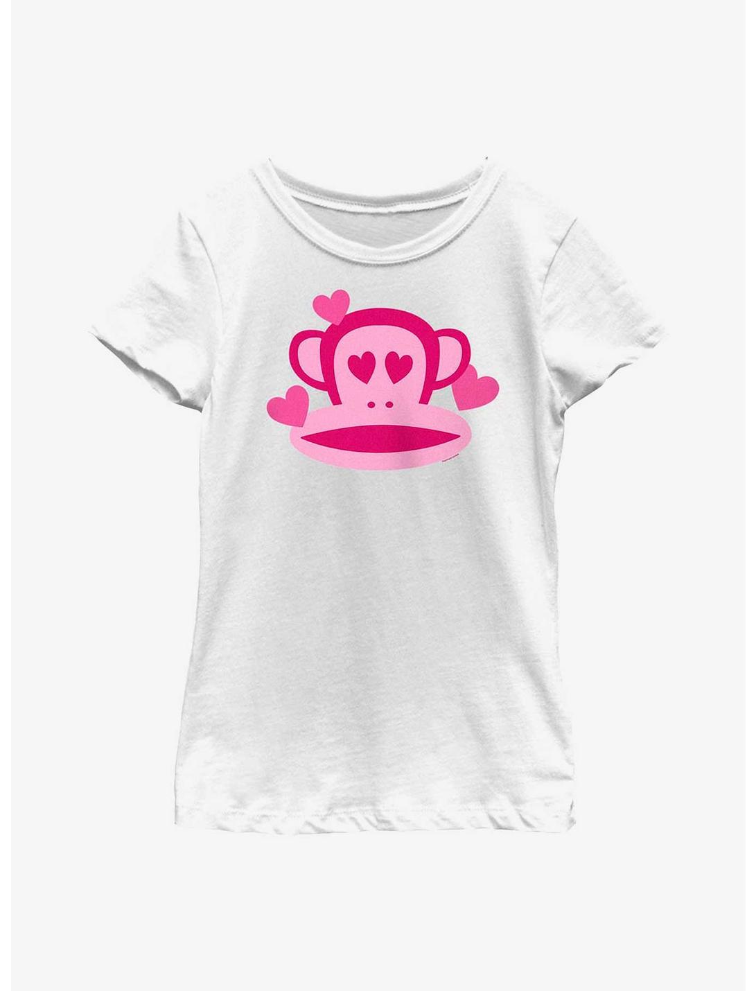 Paul Frank Julius Monkey Heart Youth Girls T-Shirt, WHITE, hi-res