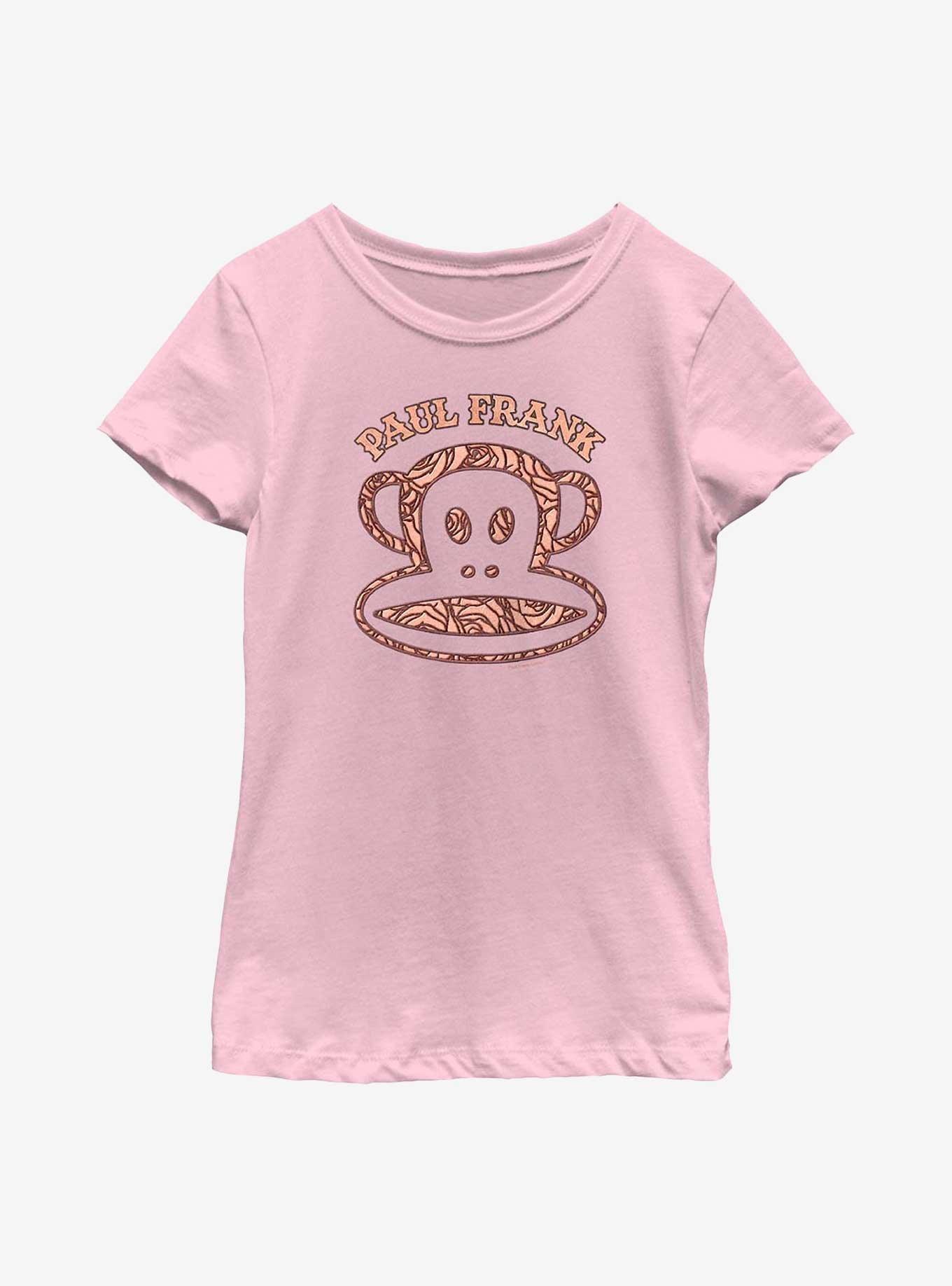 Paul Frank Monkey Face Icon Youth Girls T-Shirt, PINK, hi-res